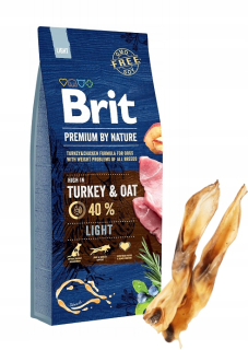 Suché krmivo pre psy granule - Brit prémiové svetlo 15 kg+super freebies na výber