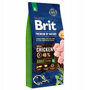 Suché krmivo pre psy granule - Brit Premium od Nature Adult XL (extra veľký) 15 kg