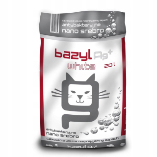 Podstielka pre mačky - BAZYL AG+ Biela 20 l. - Cat Gravel