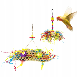 Hračky pre exotické vtáctvo - Popetpop trojuholník Parrot Hamak Papuga