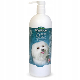 Bio -GROOM Super White Champoo 946 ml - šampón Roz