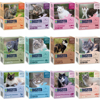 Konzerva pre mačky - Bozita mačacie jedlo pre mačku zmes príchutí 12 x 370g