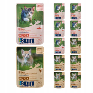 Bozita Mokré krmivo pre mačiatka, 85g sáčok, Losos