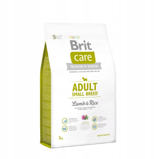 Krmivo pre psy - Brit Care Adult Malé plemeno Lamb Rice 3kg + ZADARMO