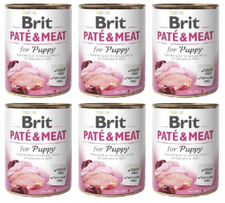 Krmivo pre psy - Brit Pate & Meat Puppy 6x800g