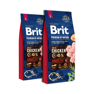 Suché krmivo pre psy granule - Prémia brit od prírody dospelý veľký l 2x15 kg