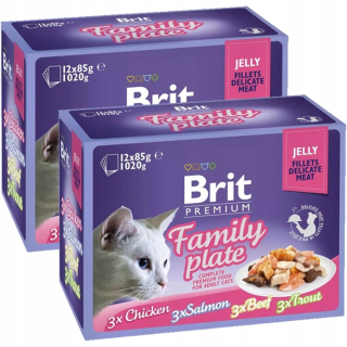 Konzerva pre mačky - Brit Premium Food for Cat Mix Chuť 24 x 85 g