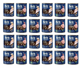 Konzervy mokré krmivo pre psa - Brit Premium od Nature Mix Flavors 24x800G
