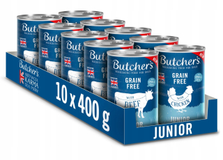 Butcher's Original Junior, krmivo pre psov, mix príchutí 10x400g