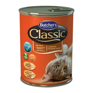 Krmivo pre mačky - Butchers Classic 24x400g hovädzie mäso