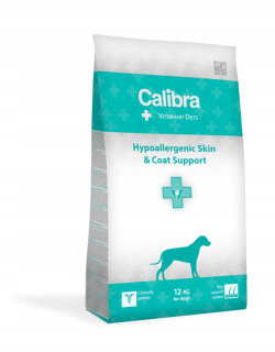 Suché krmivo pre psy granule - CALIBRA VD DOG HYPOALELGENICKÁ Koža a kabát 12 kg