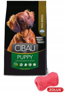 Suché krmivo pre psy granule - Cibau Dog Puppy Mini 2,5 kg + hračka Titan Zolux