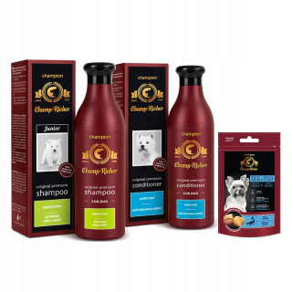 Champ-Richer Set Biele vlasy 2x250 ml šteniatko