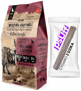 PsUff suché krmivo pre hovädzie mäso 9 kg