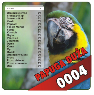Krmivo pre papagáje - Majster Papuga Karma Large Grain Mixture 15 kg