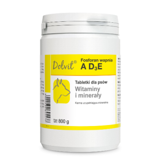 Vitaminy pre psov - Dolfos Dolvit fosforečnan vápenatý AD3E 800g