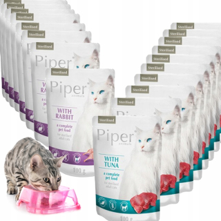 Konzerva pre mačky - Noteć Valley Piper sterilizované zmes príchute 20x 100g