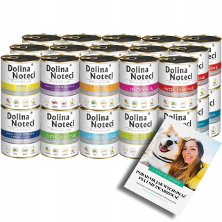 DOLINA NOTECI PREMIUM SET mokrého krmiva pre PSOV mix 30x800g + E-KNIHA PES
