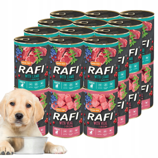 Konzervy mokré krmivo pre psa - Noteć Valley Rafi Junior Mix Flavors 24x400G