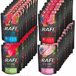 Konzervy mokré krmivo pre psa - Noteć Valley Rafi Saszetka pre zmes PSA 40x 300G Mix