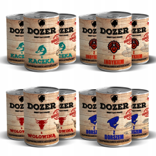 DOZER Premium for Cat Mix príchutí 12 x 400g plechovka