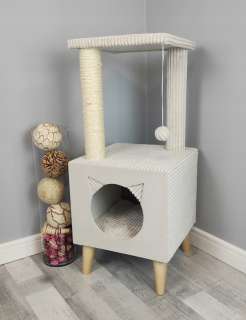 Odpočivadlo pre mačky - Drapak pre mačky Cats Cottage Lair Veľký krém