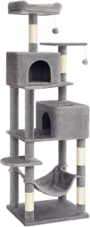 Odpočivadlo, škrabadlo pre mačku - Drapak Tree Tower pre mačku veľká šedá 191 cm