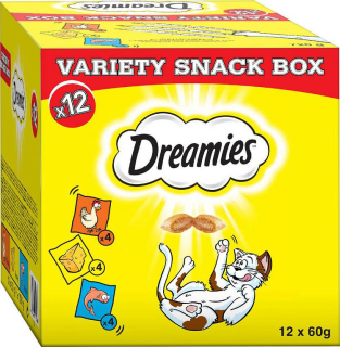 Pochúťky, dobrotky pre mačky - Dreamies mega box mix príchute 12 x 60 g