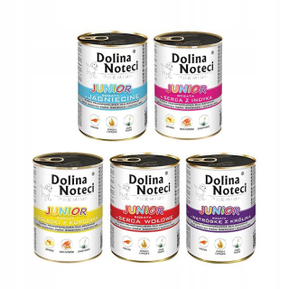 Konzervy mokré krmivo pre psa - Noteć Valley Junior Mix Chates - Set 15x400G