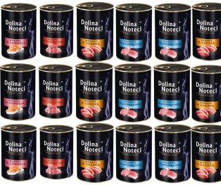 Dolina Noteci Premium mokré krmivo pre mačky, mix 4 príchutí, bez obilnín, 18 x 400
