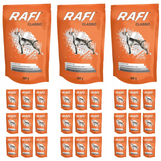 RAFI Rafi Classic mokré krmivo pre psov, vrecúško 30x500g