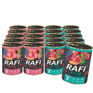 Konzervy mokré krmivo pre psa - Noteć Valley Rafi Junior Mix Flavors 20x400G