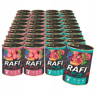 Konzervy mokré krmivo pre psa - Noteć Valley Rafi Junior Mix Chutes 40x400G