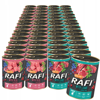 Konzervy mokré krmivo pre psa - Noteć Valley Rafi Junior Mix chutí 60x400g