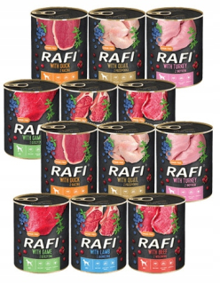 Krmivo pre psy - RAFI Premium Mix 800g x 12 + Doteing Valley