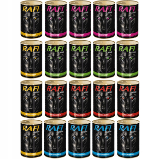 Konzervy mokré krmivo pre psa - Noteci Rafi Dog Mix Valley 20 x 1240 g
