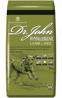 Suché krmivo pre psy granule - Dr. John 15 kg 55% jahňacích hypoalergénnych potravín