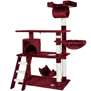 Odpočivadlo, škrabadlo pre mačku - Cat Cat Tree Burgundsko Marcel 401856