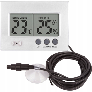 Elektronický teplomer a hygrometer do terária