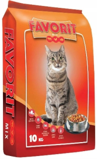 Granule pre mačky - Favorit Kot Mix 10 kg (hovädzie trórne ryba)