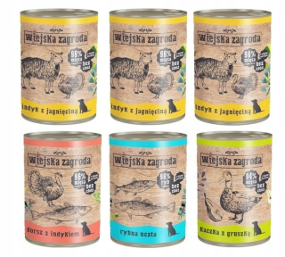 Wiejska Zagroda mokré krmivo mix príchutí 0,4 kg