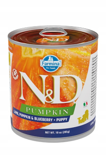 Konzervy mokré krmivo pre psa - Farmina N&D Pumpkin Puppy Lamb & Blueberry 6x285 G