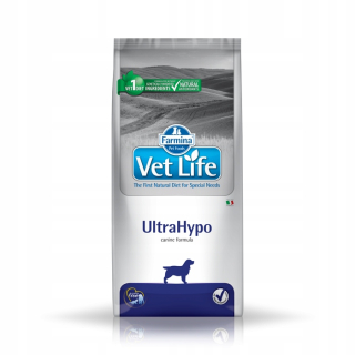 Suché krmivo pre psy granule - Farmina Vet Life Dog Ultrahypo 2 kg + zadarmo