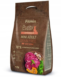 Suché krmivo pre psy granule - Fitmin čistota pre dospelých Mini hovädzie mäso 4 kg + super zadarmo