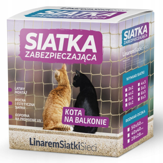 Sieť pre mačky - Hustá mačka pre mačku na balkóne Birds 4x2 + PEGS