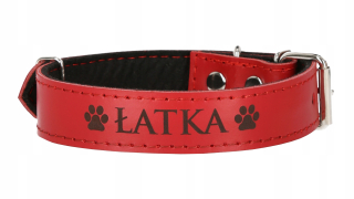 Kožený obojok pre psa s gravírovaním Bruno Leatherworks, veľkosť XL