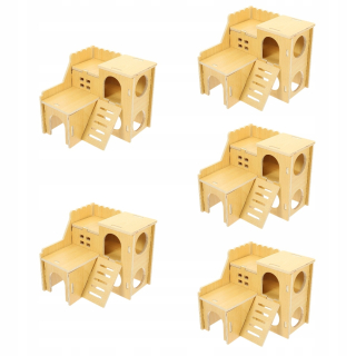 Domček pre morča, králika - Hraní škrečok s malými tvormi Hračky 5 PCS
