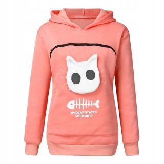 Prepravka pre mačku - Hot Carry Pet Pocket Winter Mikina SAS Ružová L