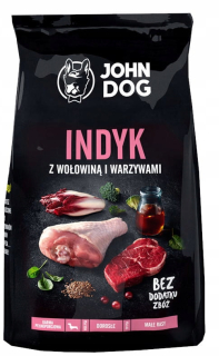 Suché krmivo pre psy granule - JOHN DOG DEPRICKÝ MALÉ MESELNÉ Plemená/hovädzie mäso 12 kg