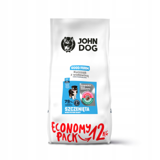 Suché krmivo pre psy granule - John Dog Good Form Puppy 12 kg + kniha zadarmo